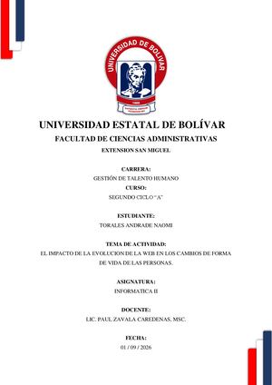 ENSAYO SOBRE LA EVOLUCION DE LA WEB