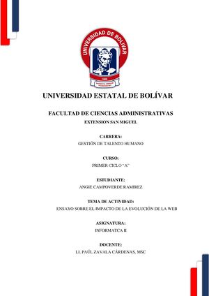 Ensayo Semana 2
