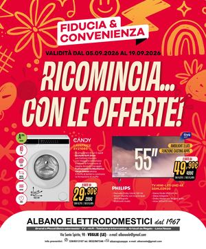 Volantino Fiducia & Convenienza Settembre Albano Elettrodomestici