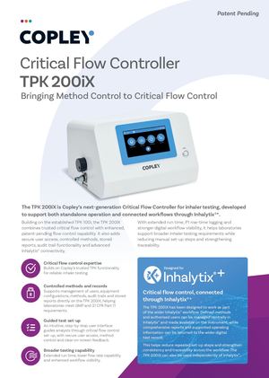 Critical Flow Controller TPK 200iX Brochure