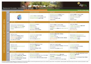 Menu septembre 2026