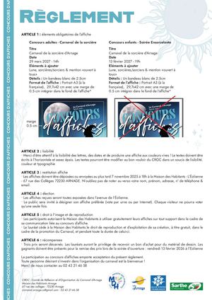 Règlement concours affiche