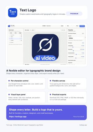 Text Logo - Online Wordmark & Typography Logo Maker