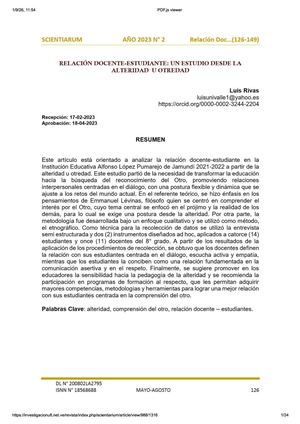 Relacion Docente Estudiante