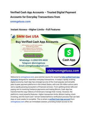 Verified Cash App Accounts – Trusted Digital Payment Accounts For Everyday Transactions From Smmgetusa Com