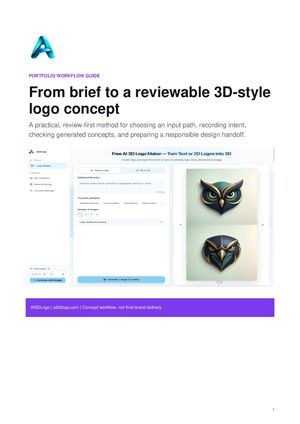 AI3DLogo: 3D-style logo concept workflow