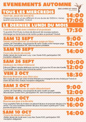 Programme Automne 26 27