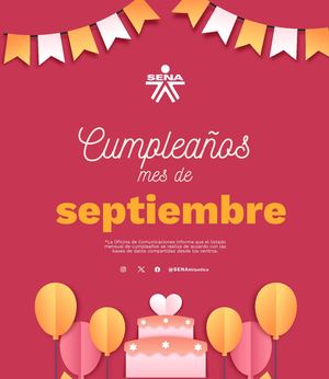 Cumpleaños SENA Regional Atlántico mes de septiembre de 2026