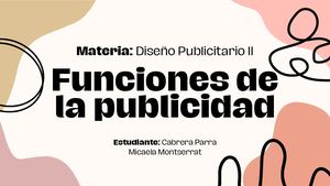 Cabrera Parra Micaela M. - Funciones De La Publicidad