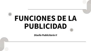 FUNCIONES DE LA PUBLICIDAD
