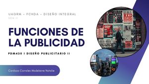 Funciones De La Publicidad
