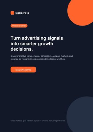 SocialPeta Advertising Intelligence Overview