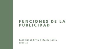Funciones De La Publicidad