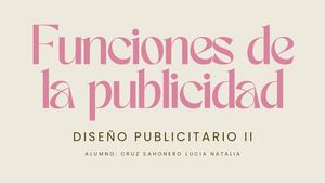 Funciones De La Publicidad