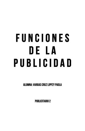 Funciones De La Publicidad