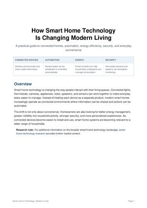 Smart Home Technology Modern Living
