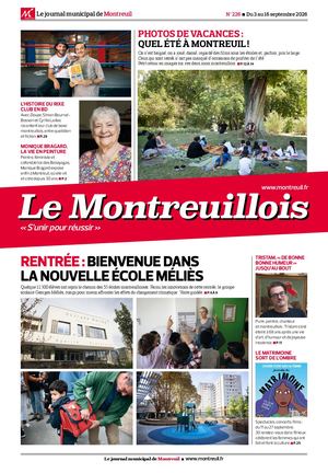 Le Montreuillois n°226 - du 3 au 16 septembre 2026