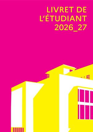 Livret de l'étudiant ENSACF 2026-27