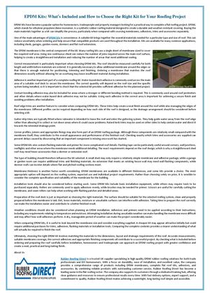 Epdm Kits What’s Included And How To Choose The Right Kit For Your Roofing Project