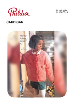 Fiche Phildar 191 T0 26 Cardigan
