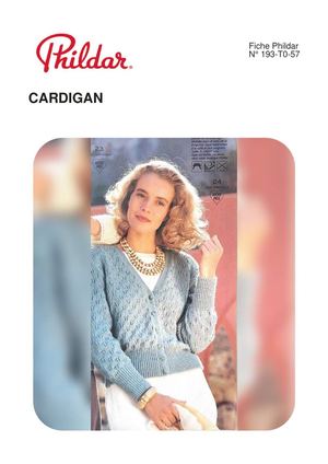 Fiche Phildar 193 T0 57 Cardigan