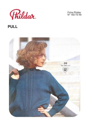 Fiche Phildar 193 T0 49 Pull