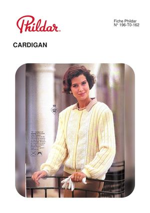 Fiche Phildar 196 T0 162 Cardigan