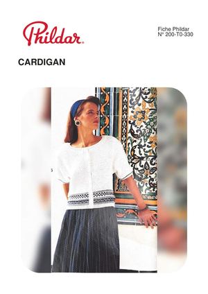 Fiche Phildar 200 T0 330 Cardigan