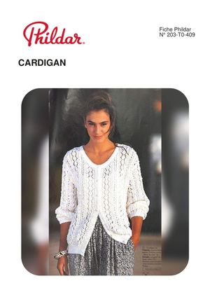 Fiche Phildar 203 T0 409 Cardigan