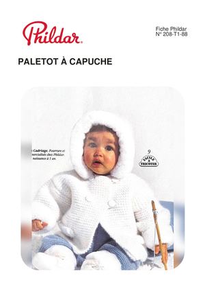 Fiche Phildar 208 T1 88 Paletot A Capuche