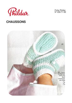 Fiche Phildar 208 T1 99 Chaussons