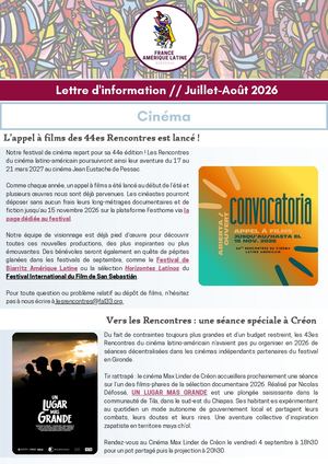 Lettre D'information Juillet Août 2026