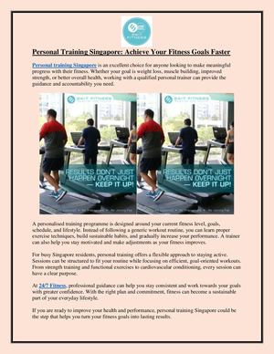 Personal Training Singapore Achieve Your Fitness Goals Faster