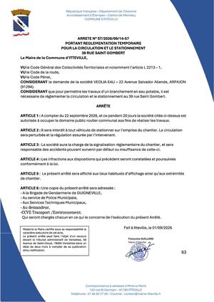 Arrete N° St 2026 09 14 57