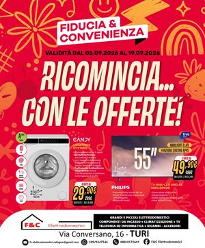 Volantino Fiducia & Convenienza Settembre F&c Elettrodomestici