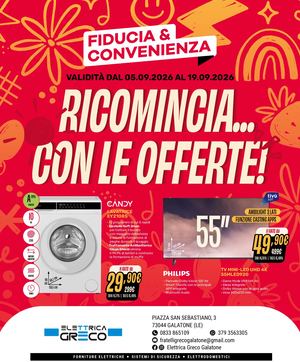 Volantino Fiducia & Convenienza Settembre Elettrica Greco