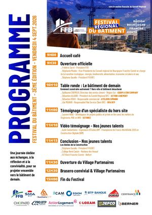 Festival Du Bâtiment 2026 - PROGRAMME
