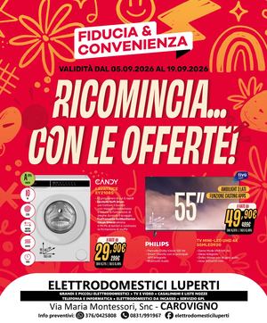 Volantino Fiducia & Convenienza Settembre Elettrodomestici Luperti