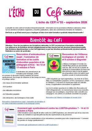 Echo Du Cefi N° 55 Septembre 2026