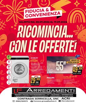 Volantino Fiducia & Convenienza Settembre Lf Arredamenti Di Francese Group