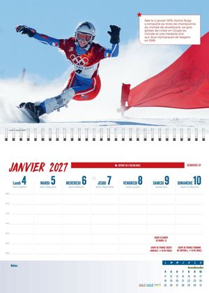 Calendrier Sport 2027 Extrait