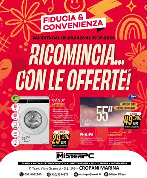 Volantino Fiducia & Convenienza Settembre Mister Pc