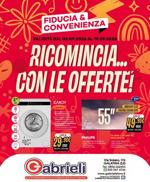 Volantino Fiducia & Convenienza Settembre Gabrieli Elettrodomestici