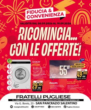 Volantino Fiducia & Convenienza Settembre Fratelli Pugliese