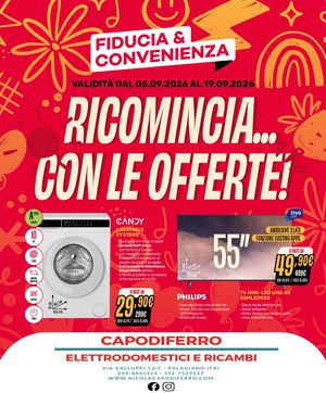 Volantino Fiducia & Convenienza Settembre Capodiferro Elettrodomestici