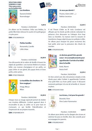 Thématique petite enfance avril à juillet 2026