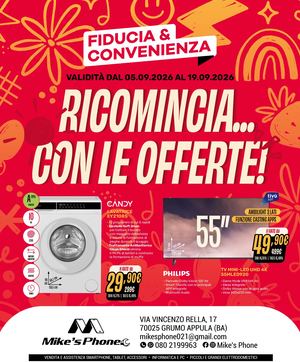 Volantino Fiducia & Convenienza Settembre Mike's Phone