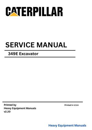 Caterpillar 349E Service Repair Manual PDF