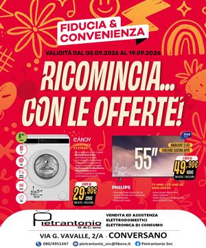 Volantino Fiducia & Convenienza Settembre Pietrantonio Elettrodomestici