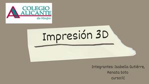 Impresión 3 D